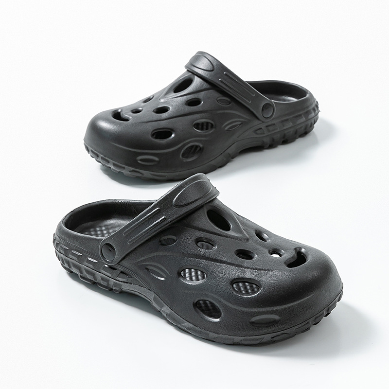 Zapatos de verano para mujeres pareja de arena antideslizante fondo grueso antiodor fugas zapatillas frías para hombres pisando mierda