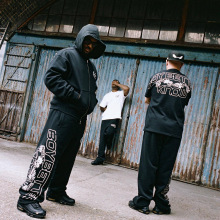 BBK美式嘻哈街舞恶魔岛印花拉链开衫帽卫衣卫裤潮牌欧美明星同款