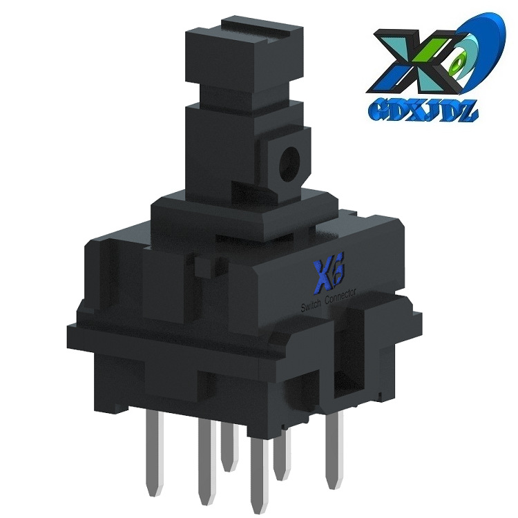 立式按压自锁开关9.8*10mm 立式按键开关六脚 6脚立式按钮开关