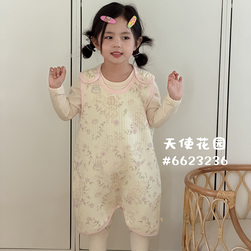Sleeping bag-angel garden [10a antibacterial | Thin cotton 300g] / Size 80 (recommended height is about 70cm)