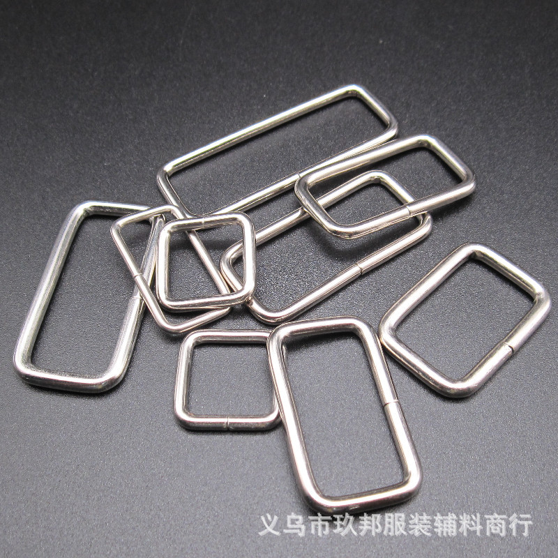 现货供应 金属拉芯三档扣两档扣 金属日字扣 2.5CM铁线扣