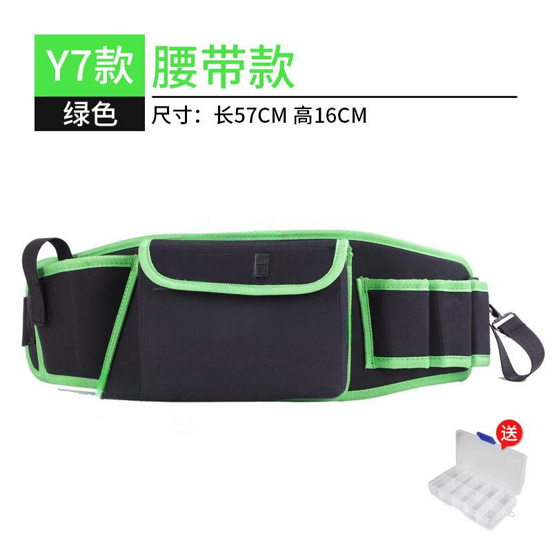 Riñonera de lona para hombre, electricista multifuncional, taladro eléctrico especial, kit de herramientas, papel tapiz, carpintería, hermosa costura, orejas, diagonal de un hombro