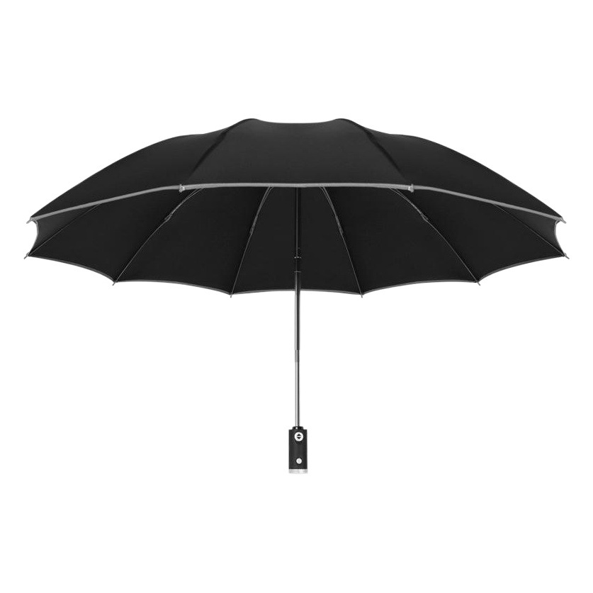 Tres veces coche reverso paraguas LED luz plegable vinilo sombrilla sol protección hombres negocios paraguas publicidad personalizada