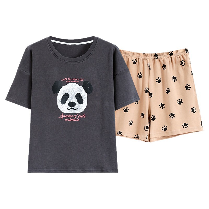 胸パッド付き女性用夏用パジャマ、半袖ショーツ、ホームウェアセット、ブラジャーなし、甘くてかわいい、自宅で着用可能|undefined