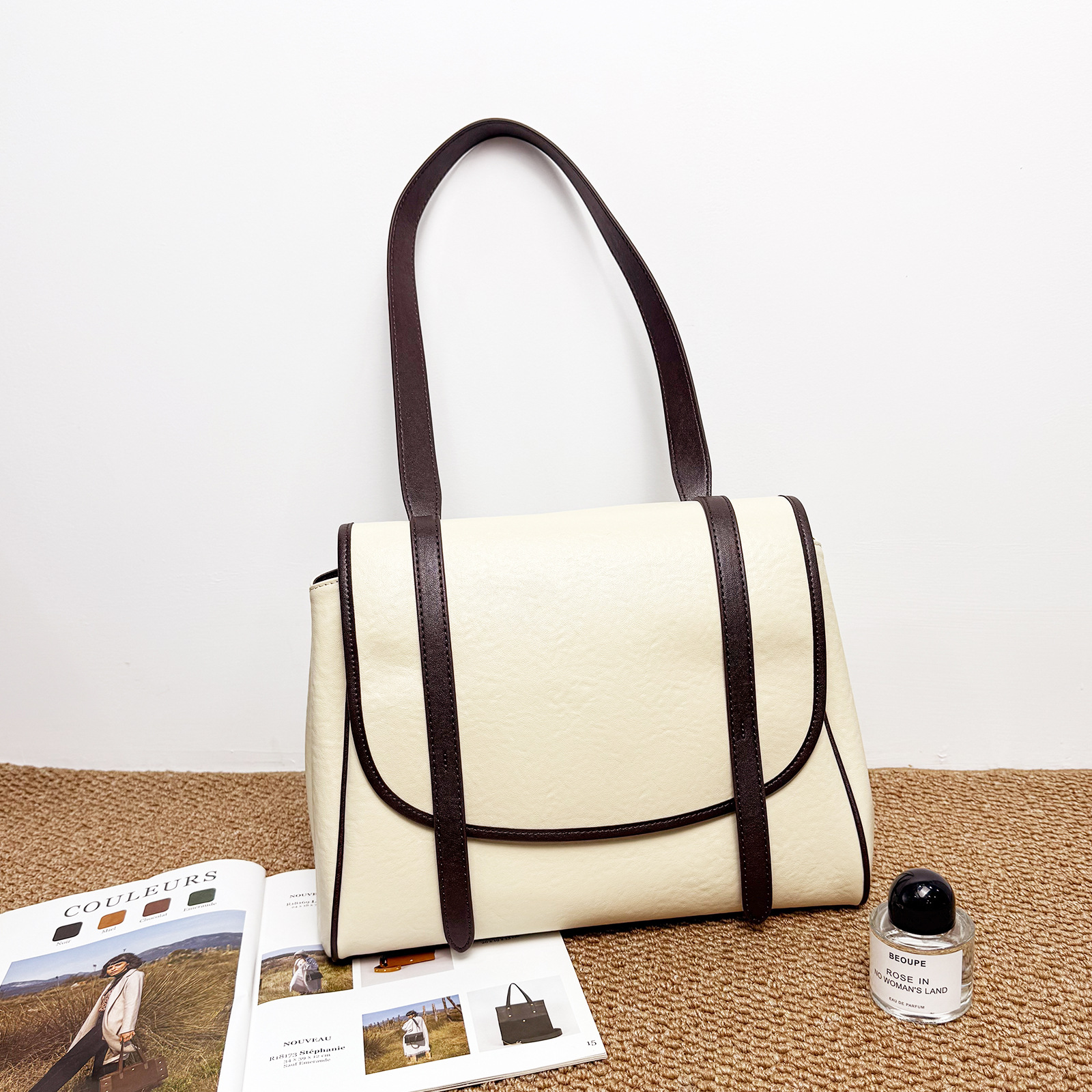 2026 Genuine Leather Korean Style Large Capacity School Backpack Tote Bag For Women, High-End Commuter Underarm Shoulder Bag, Multifunctional - Thumbnail 3