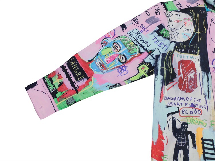 Camicia casual uomo basquiat heaven tokyo a maniche lunghe_voghion.com