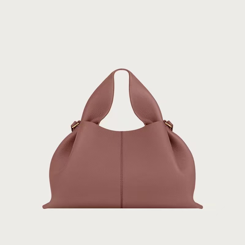 French Niche Polen Cloud Bag Crossbody Shoulder Dumpling Bag Minimalist Fashion Cowhide Handbag High Quality - Thumbnail 7