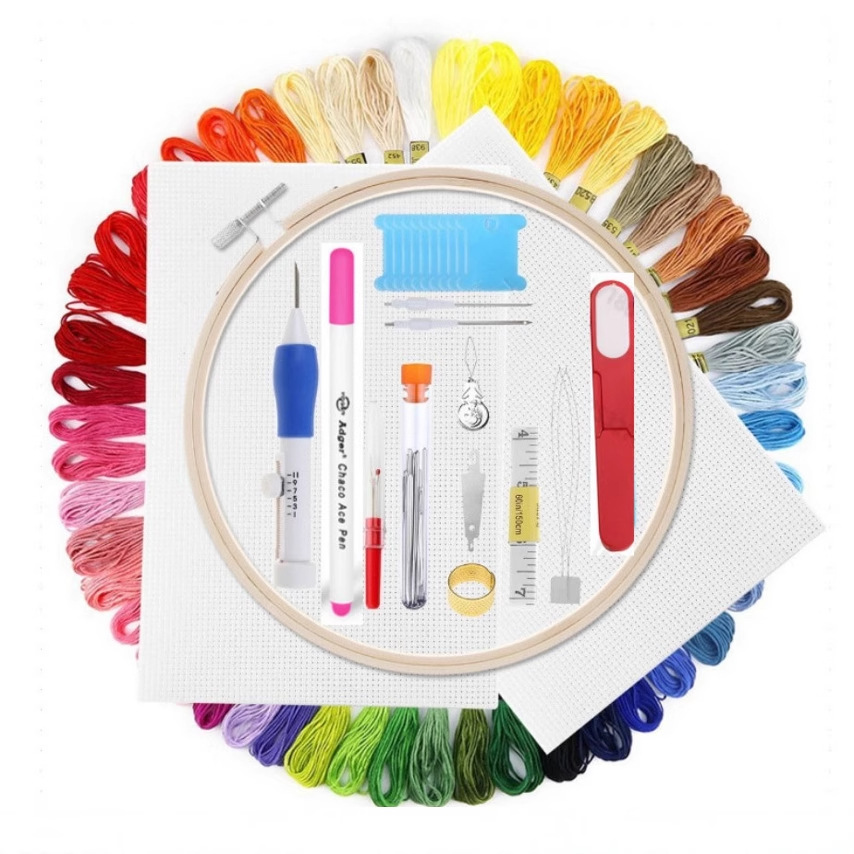 Amazon popular pokes traje ruso magia aguja traje Cruz puntada bordado herramientas traje