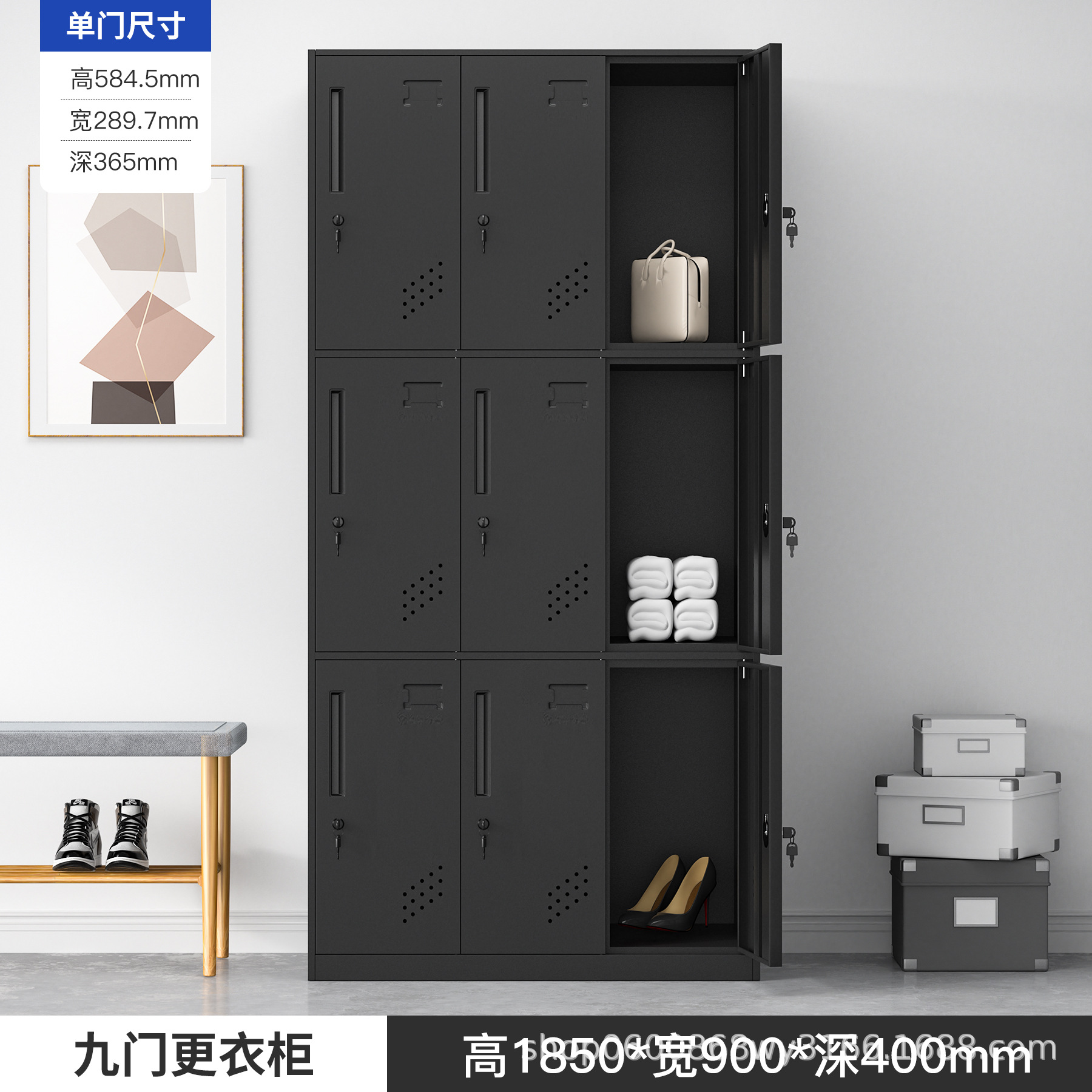 Desmontaje y montaje de casilleros, armario colgante de varias puertas, dormitorio del personal, armario de metal con cerradura, armario de almacenamiento de gimnasio