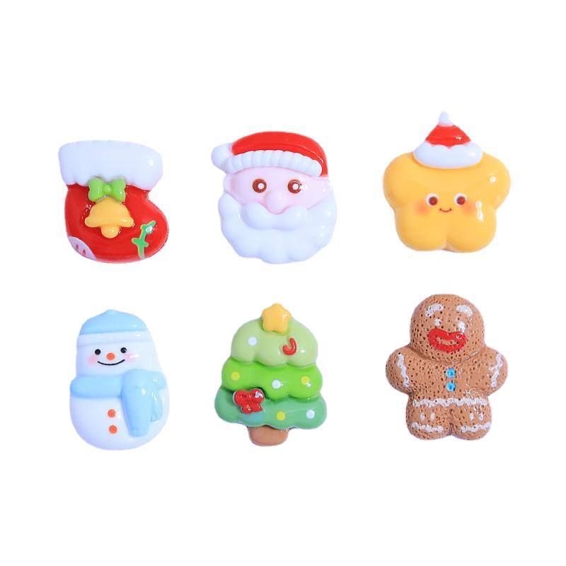 漫画クリスマス雪だるまクリエイティブ手作りdiyクリームゴム携帯ケース髪飾りヘアアクセサリー樹脂アクセサリー卸売り|undefined