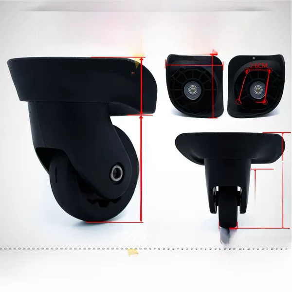 A35 Mute Wheel Suitcase Trolley Luggage Wheel Accessories Wheel Casters 2 Pair Starting Batch