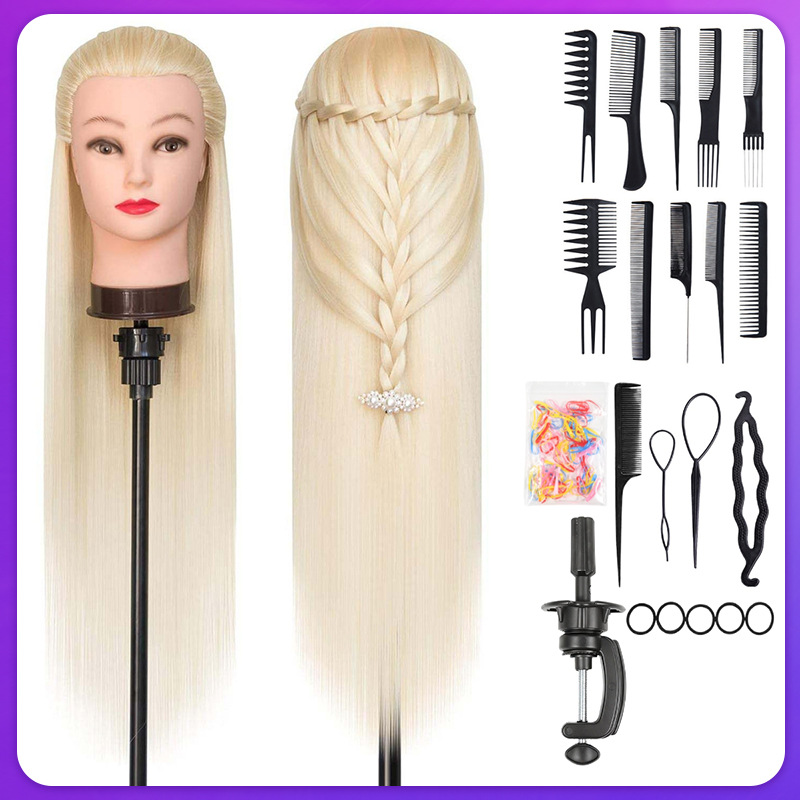 Maniquí de Cabeza para Peluquería de Fibra de Alta Temperatura image 1