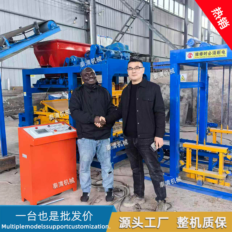 出口4-25型全自动免烧水泥制砖机设备 透水砖步道砖马路上成型机