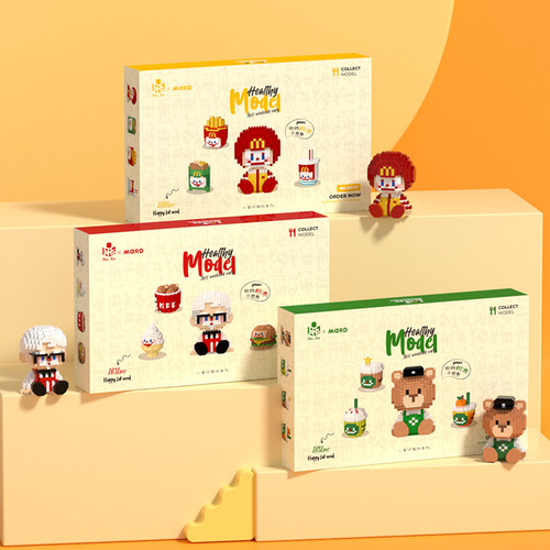 [Wholesale Delivery] Snacks M Note K Note S Note Hot Pot Micro Particle Assembled Building Blocks Ornaments Gift Puzzle Girls