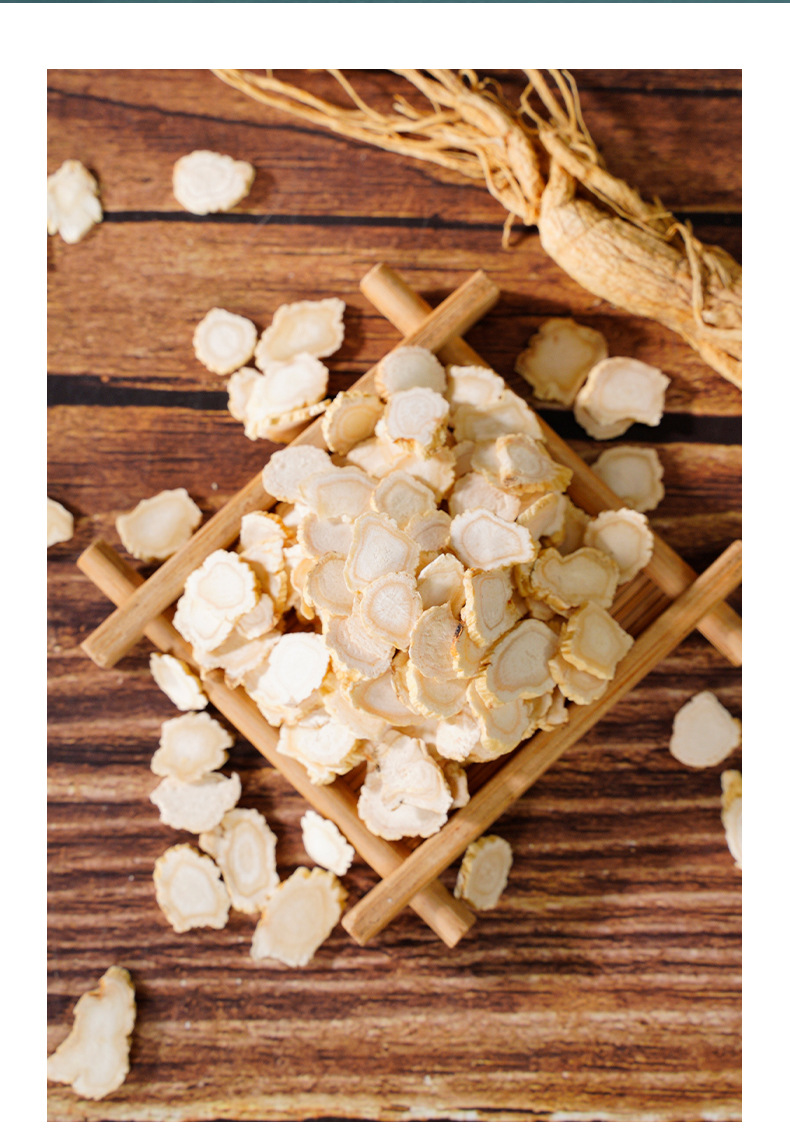 Changbai Mountain Ginseng Root Slices 100g Dried Ren Shen for Soup and Tea quality and texture