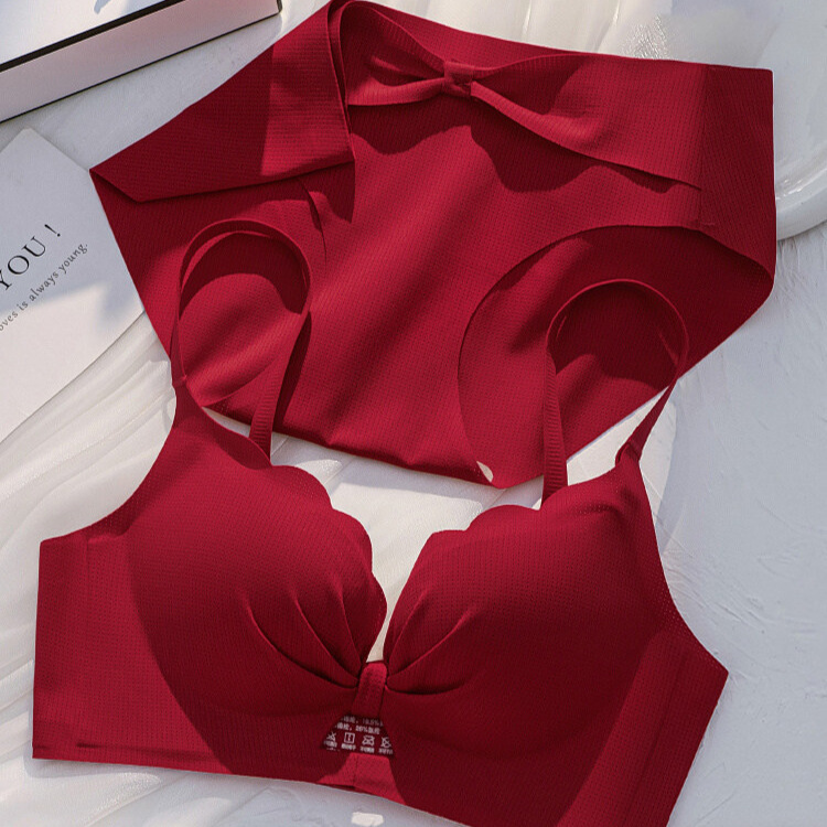 Urban Beauty's Zodiac Year Set: Red Lingerie for Women, Small Bust Push-Up Wedding Bridal Underwear and Bra Urban Beauty's Zodiac Year Set: Red Lingerie for Women, Small Bust Push-Up Wedding Bridal Underwear and Bra