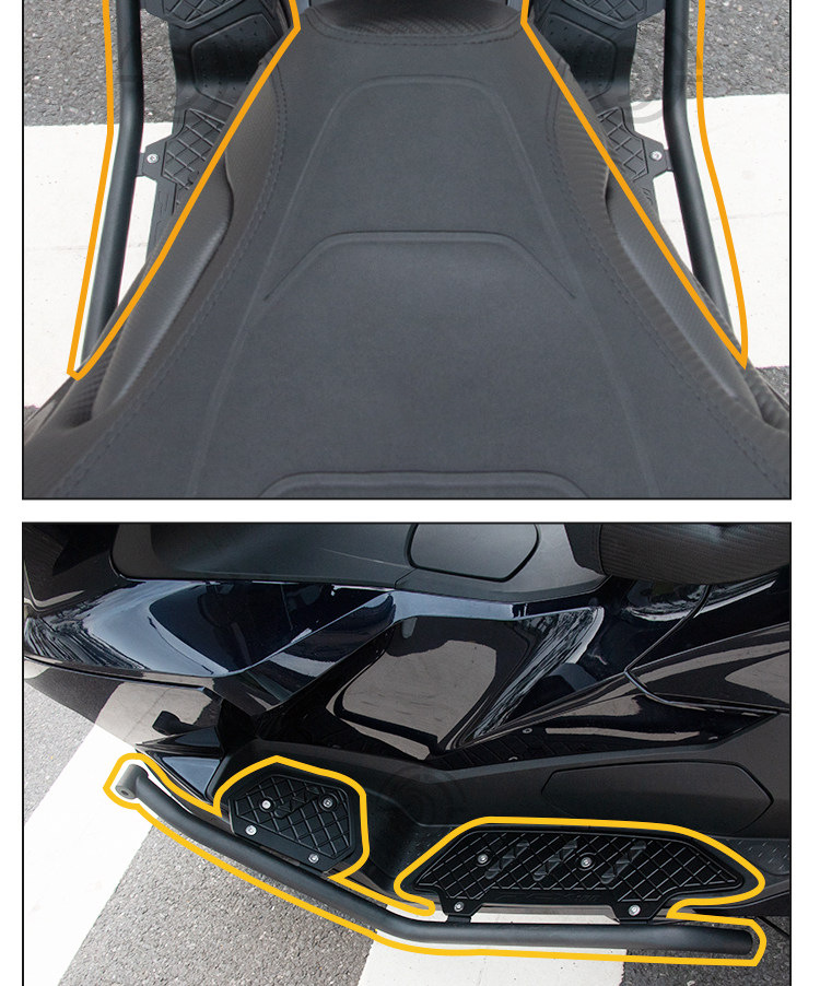 Suitable for 20-25 Models of Honda Pcx160, Modified Footrests, Aluminum Alloy Stainless Steel Bumpers, Anti-Fall Bars
