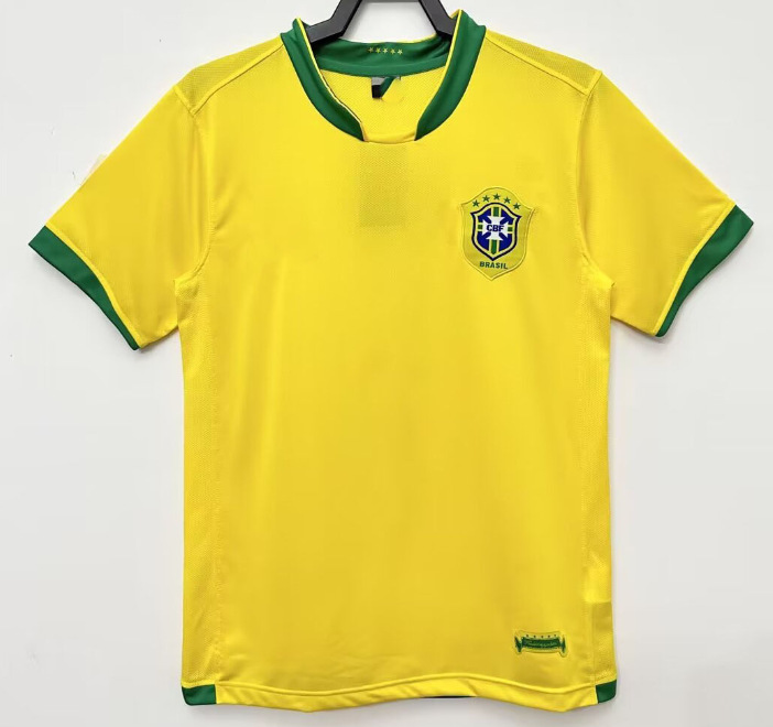 Camiseta de fútbol retro clásica versión nostálgica Brasil España México Alemania Serie transfronteriza Camiseta de una pieza