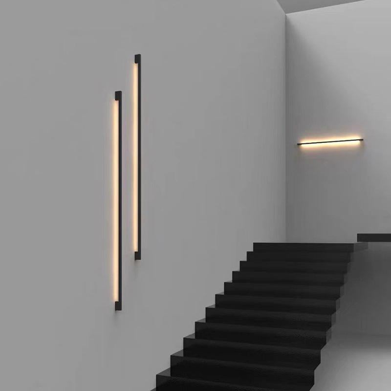 Iluminación de pared fondo cabecera iluminación de cabecera atmósfera sala de estar largo pasillo nórdico simple moderno corredor de fondo pared hotel