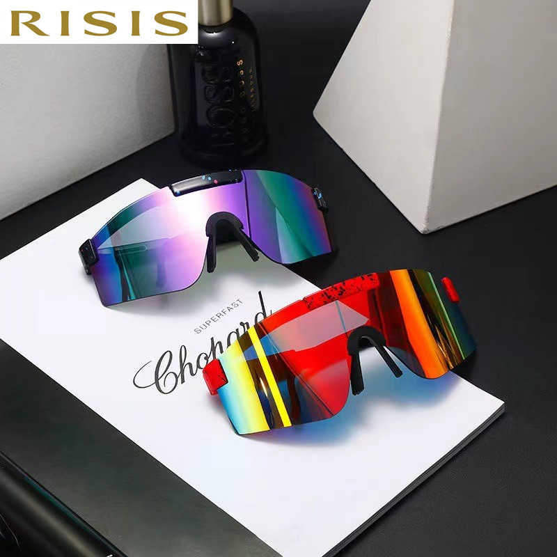 Ultra-Light, High-Transparency Cycling Large-Frame Sunglasses, Colorful Protective Glasses, Real Film Windproof and Sun Protection Sunglasses, Sports Polarized Sunglasses