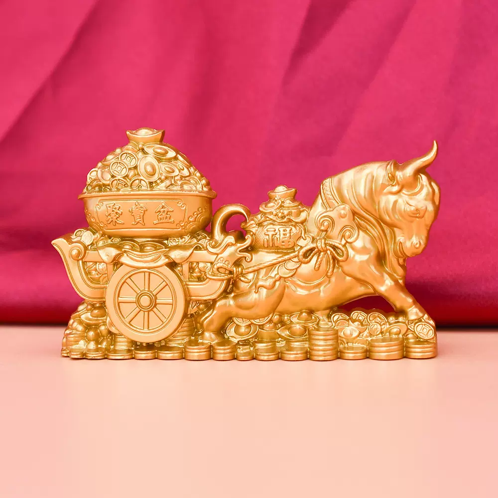 满载而归牛摆件金属工艺品办公桌室家居客厅玄关保险会销商务礼品