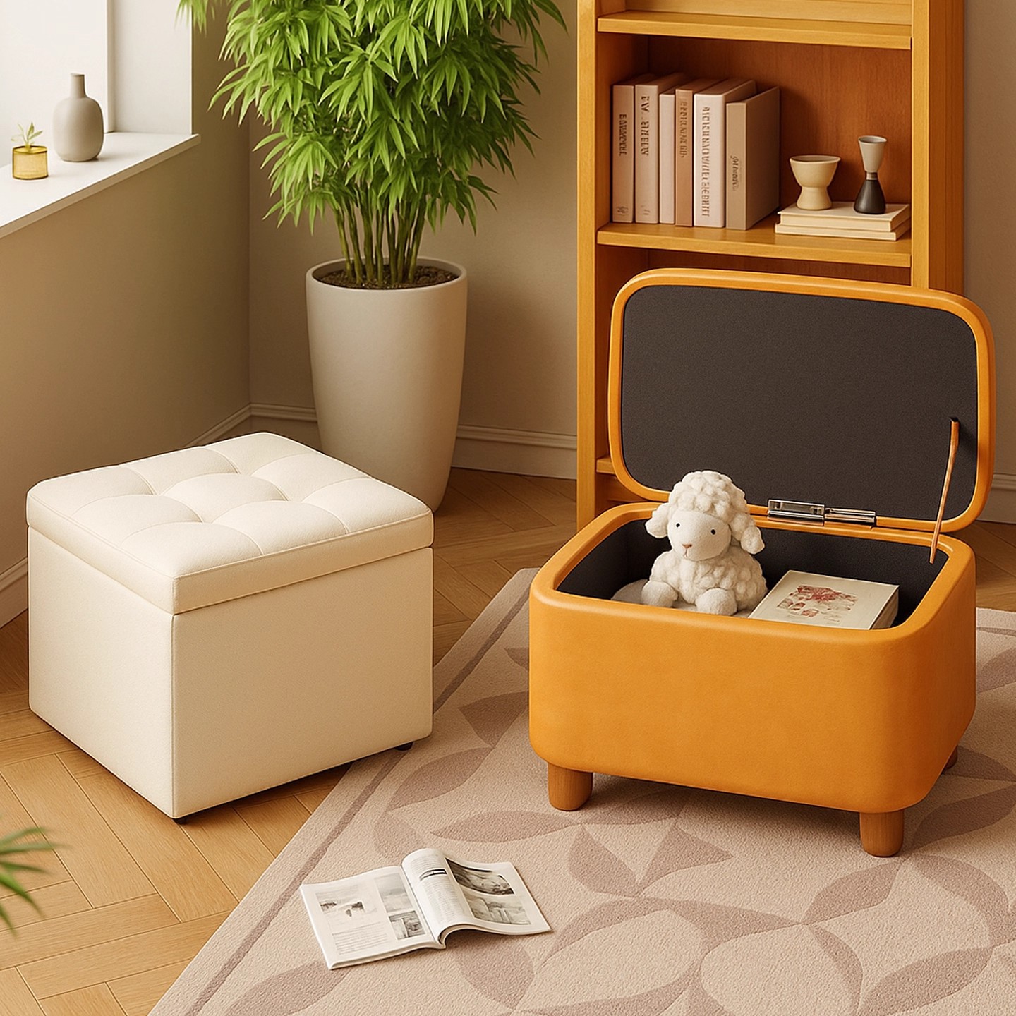 Taburetes de madera maciza para cambiar zapatos, taburetes para usar zapatos, taburetes de sofá de salón, taburetes pequeños para sentarse y almacenar.