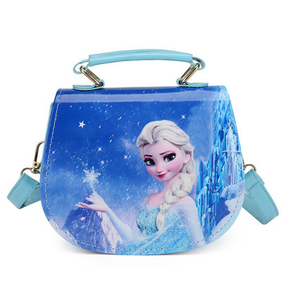 Niños bolsa de hielo princesa bolso de las niñas estilo coreano mochila princesa Elsa lindo hombro bolsa de mensajero al por mayor