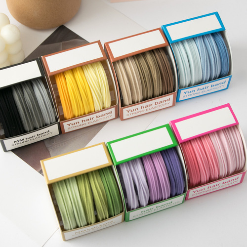 5 pieces in a box of gradient color towel rings. Sweet and elastic balls for girls. Gentle hair accessories that won’t hurt your hair.