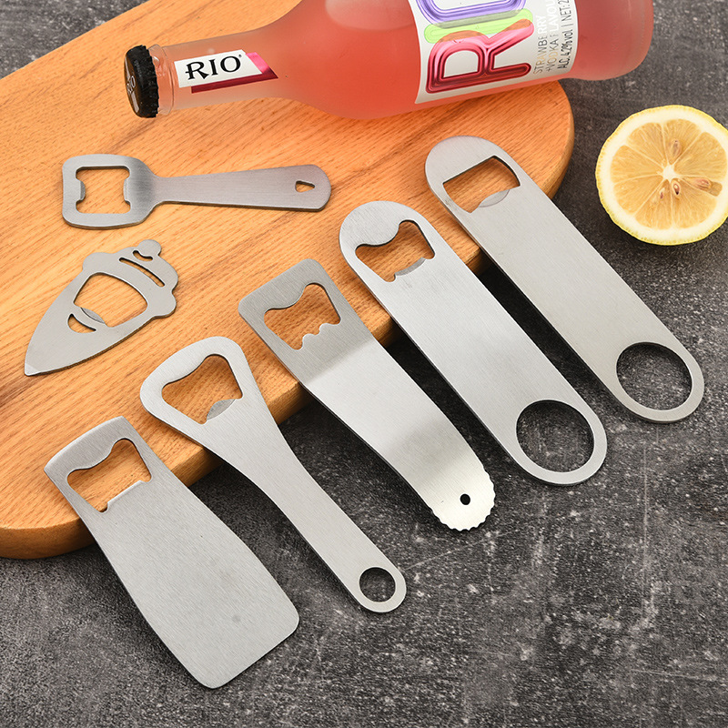 Customized Logo Bottle Opener Advertising Creative Gift Bottle Opener 420 Stainless Steel Beer Bottle Opener Wine Opener
