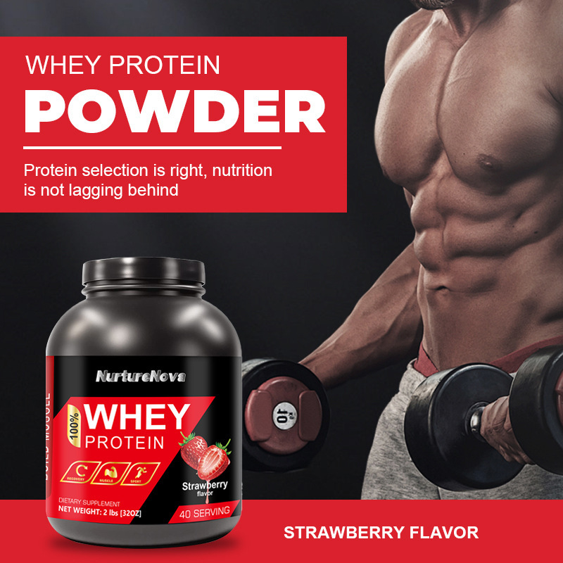 Super Factory Export Whey Protrin Powder Protein Powder Strawberry Flavor Supports Oem Customization