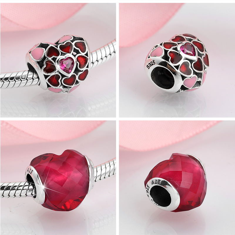 Simple Style Heart Shape Sterling Silver Inlay Zircon Jewelry Accessories display picture 2