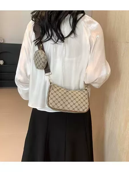Vintage Casual 2025 Autumn Trendy Printed Fashion Versatile Niche High-Quality Single Shoulder Crossbody Mother-Daughter Bag