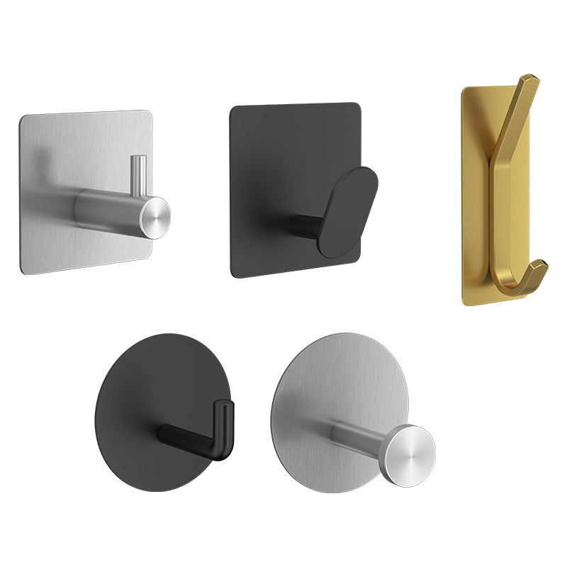 Hook Self-Adhesive Stainless Steel Adhesive Hook Hanger Kitchen Bathroom Toilet Coat Hook Towel Hook Self-Adhesive Stainless Steel Adhesive Hook Hanger Kitchen Bathroom Toilet Coat Hook Towel