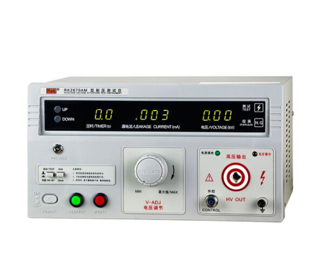 美瑞克RK2670AM/2671BM耐压测试仪    电压10kV交流50mA直流20mA