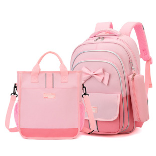 Cross-border new schoolbag male primary school student grade one two three to six junior high school student girl schoolbag burden reduction backpack