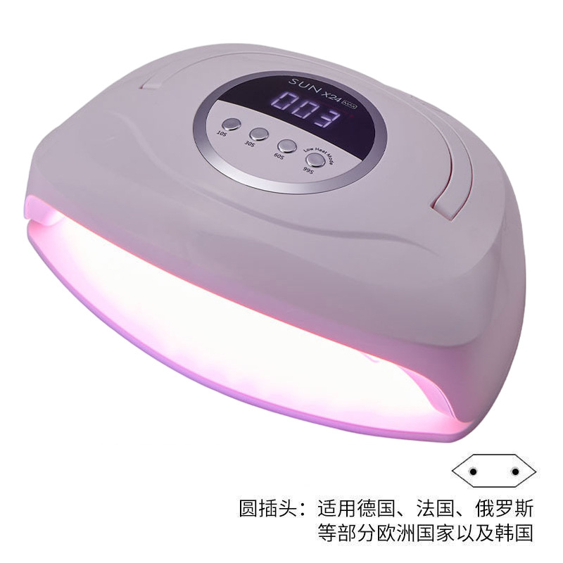 Lámpara de manicura transfronteriza de alta potencia, secado rápido, gran capacidad de pegamento de vinilo, lámpara de fototerapia, portátil, luz roja para manicuras