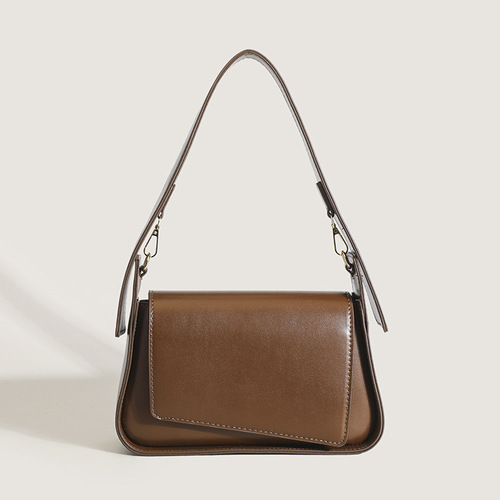 Fashionable women's cross-border trade 2024 summer new PU leather handbag, versatile top handle, stylish women's bag, casual underarm bag