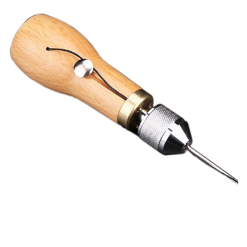 DIY hecho a mano de cuero máquina de costura de cuero de vaca herramientas de tallado herramientas de cuero rombo corte mano máquina de costura