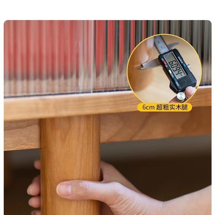 二黒リスのサイドキャビネット2023種類の実木岩板桜木和式貯蔵物穴板戸棚