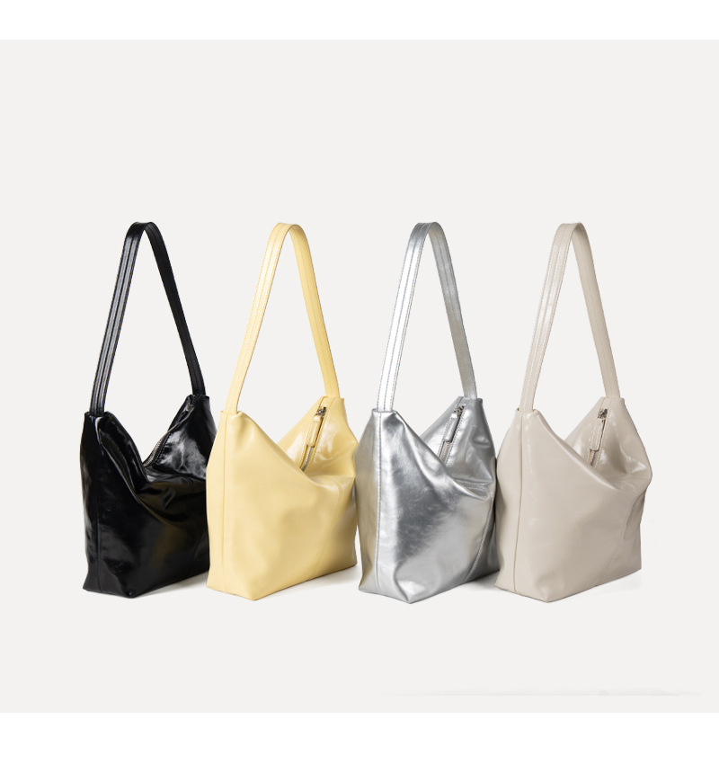 Bolso de hombro tipo bandolera de cuero suave, estilo minimalista y perezoso, versión coreana 2024 para mujer_voghion.com