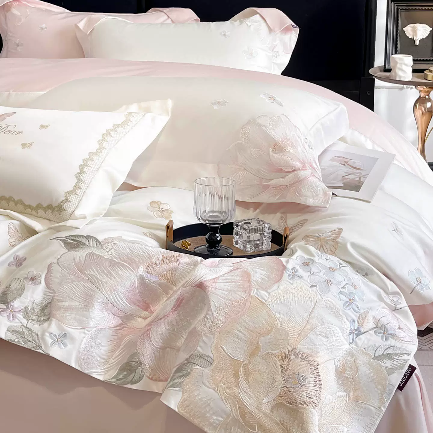 2026正品A类100支贡缎长绒棉纯棉四件套全棉重工刺绣高端四件套