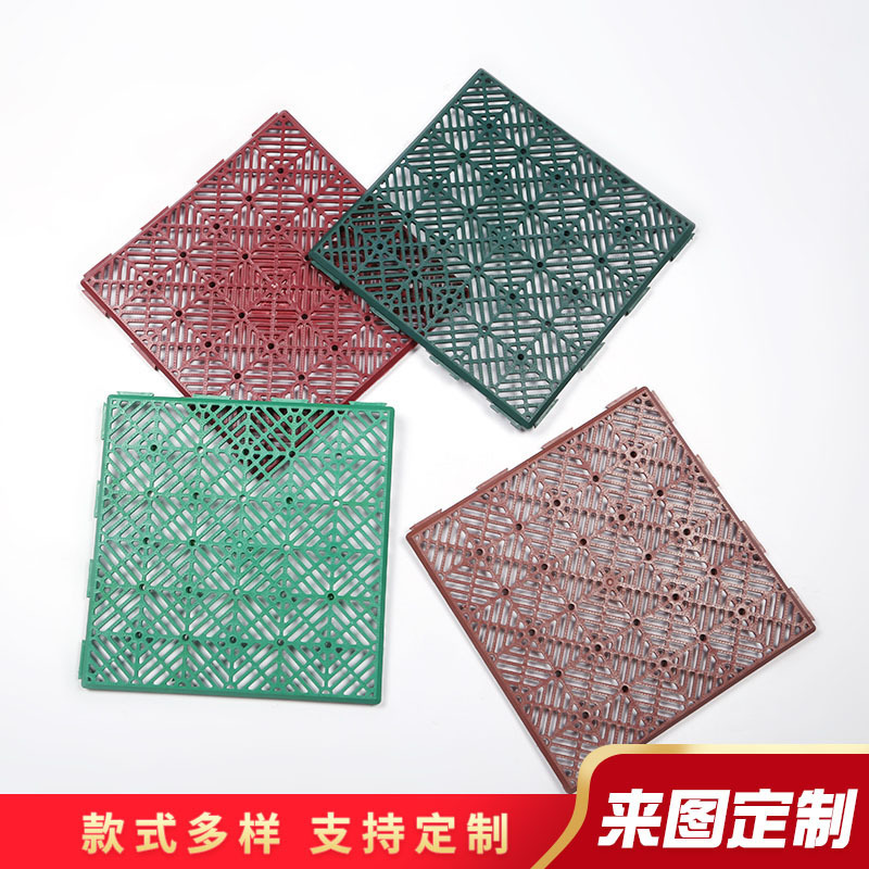 跨境专供园林地砖可拼接塑料花园专用地砖地垫草坪砖园艺工具批发