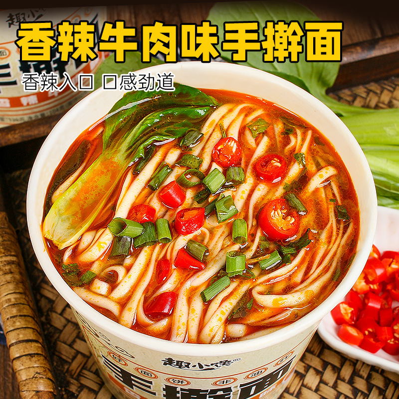 손으로 밀어낸 면 [12통*128g] 매운맛 [중간 매운맛]