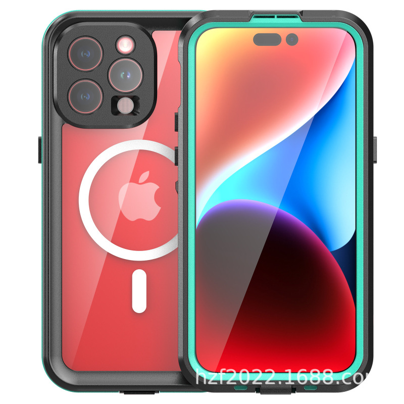 iPhone15 携帯電話ケース、Apple 15Pro Max 防水磁気携帯電話保護カバー、落下防止 16Plus に適しています。|undefined