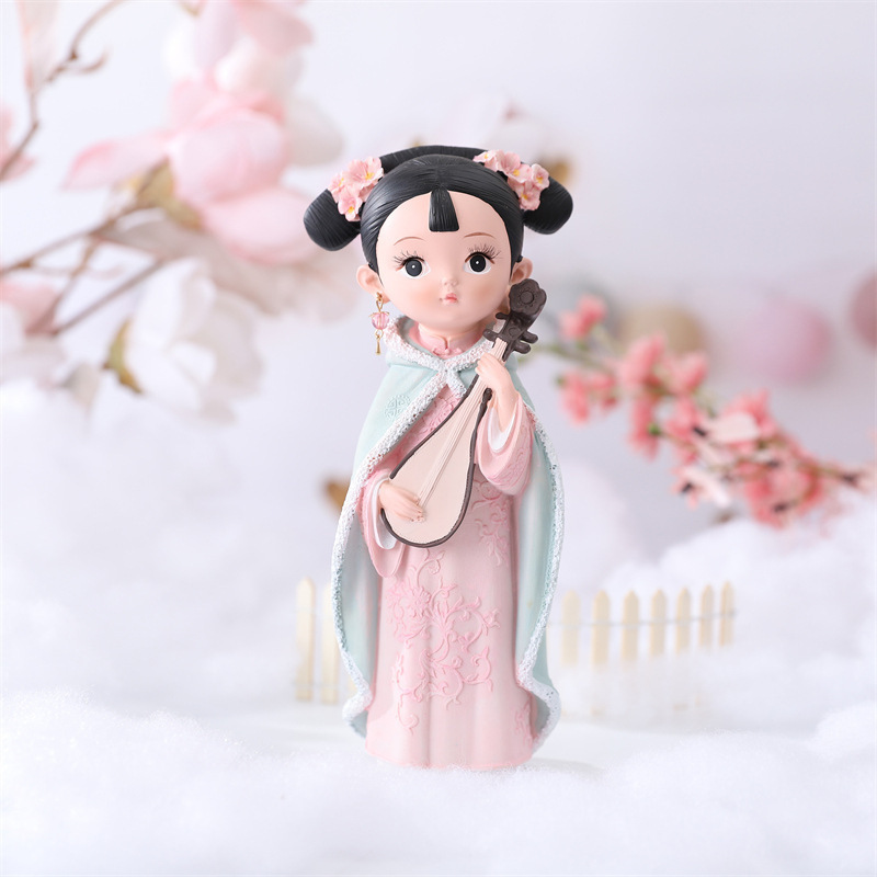 中式唐妞驾到声乐摆件卧室客厅桌面小摆件创意古风女孩手办批发|undefined