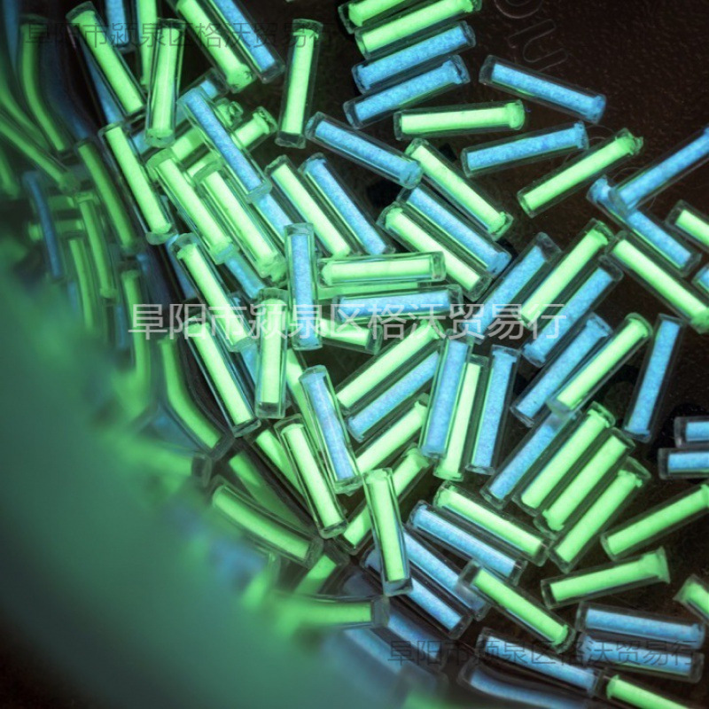 유리 발광 튜브 삼중수소 튜브 플랫 교체 손가락 자이로 스코프 형광 튜브 DIY 액세서리 장난감