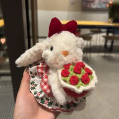 可爱垂耳兔毛绒yummy兔子玩具圣诞玩偶公仔钥匙扣包挂饰闺蜜礼物