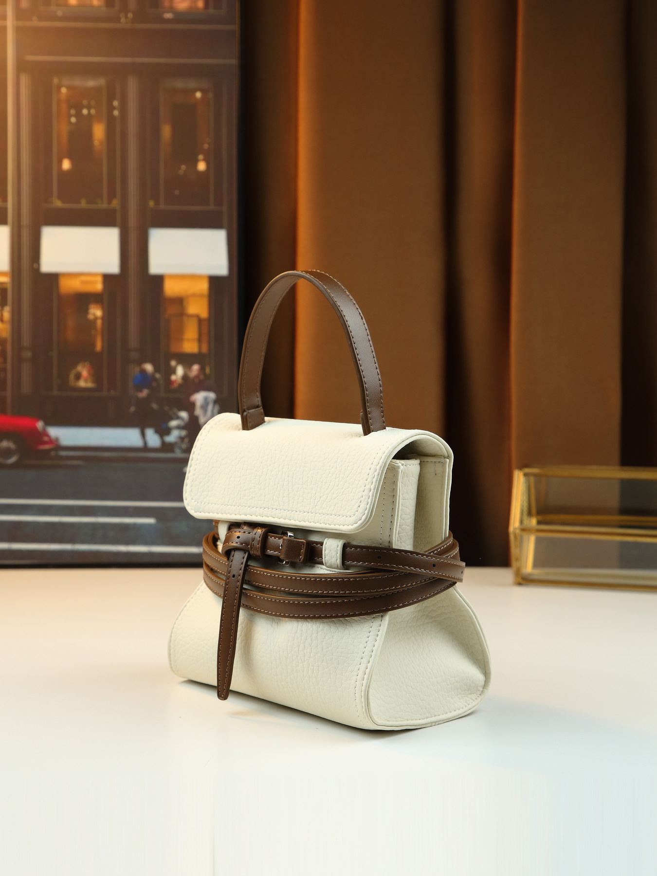 Damen Handtasche Aus Gewachstem Leder Als Umhängetasche Elegant_voghion.com