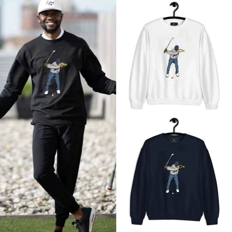 Eastside Golf Golf Clothing Pullover Men's Printed Sweatshirt Casual Outdoor Long-Sleeved White
