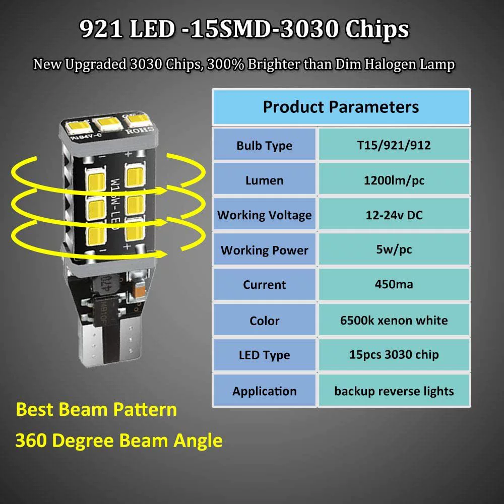 Дешифровка автомобильной светодиодной задней фонарь T15 4014 45SMD T15 ротор 1157 стоп-сигнал 45 свет